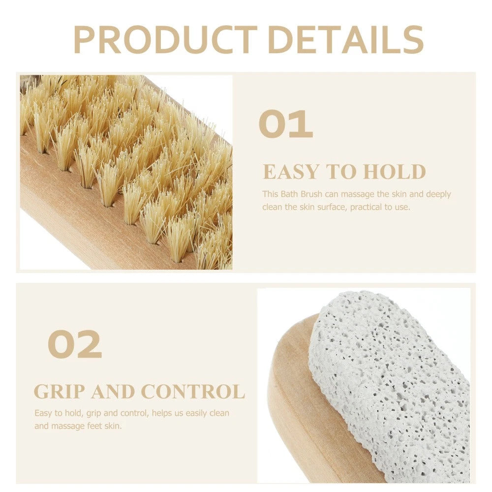 2 Pcs Double-sided Brush of Stepping Foot Scrubber Exfoliating Bath