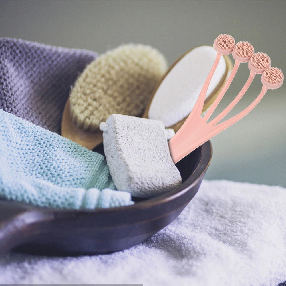 Exfoliating Bath Brush Back Scrubber Shower with Long Handle for Body