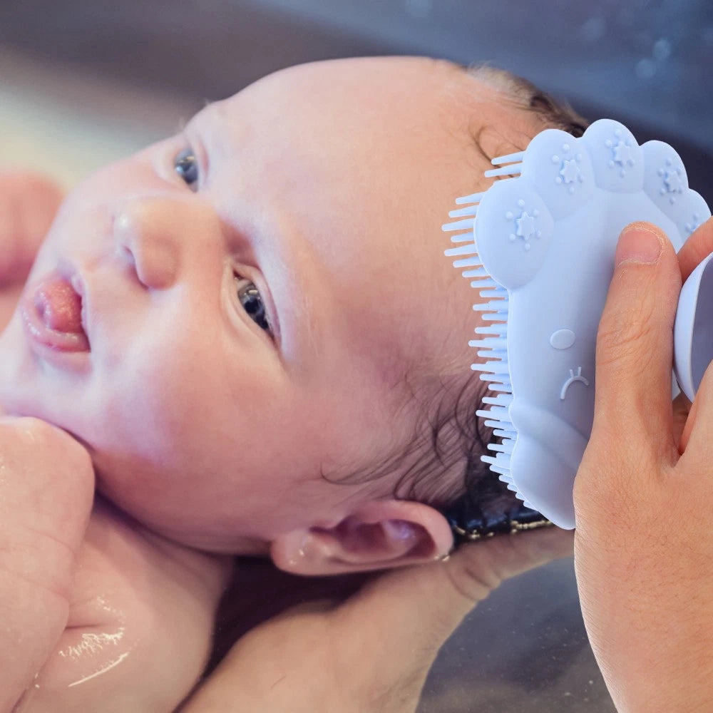 Infant Bath Bathing Scrubber Silicone Infant Shower Brush Bath Brush