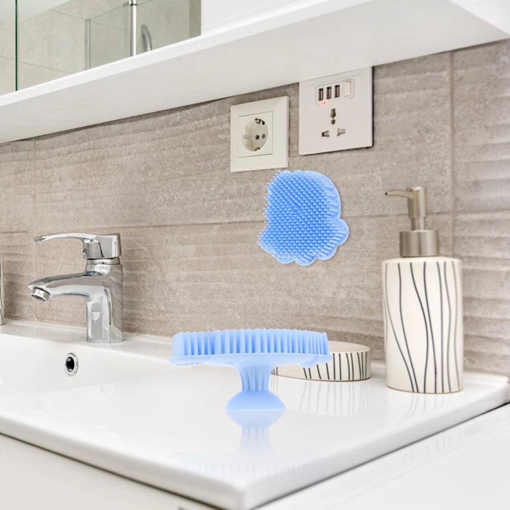Infant Bath Bathing Scrubber Silicone Infant Shower Brush Bath Brush