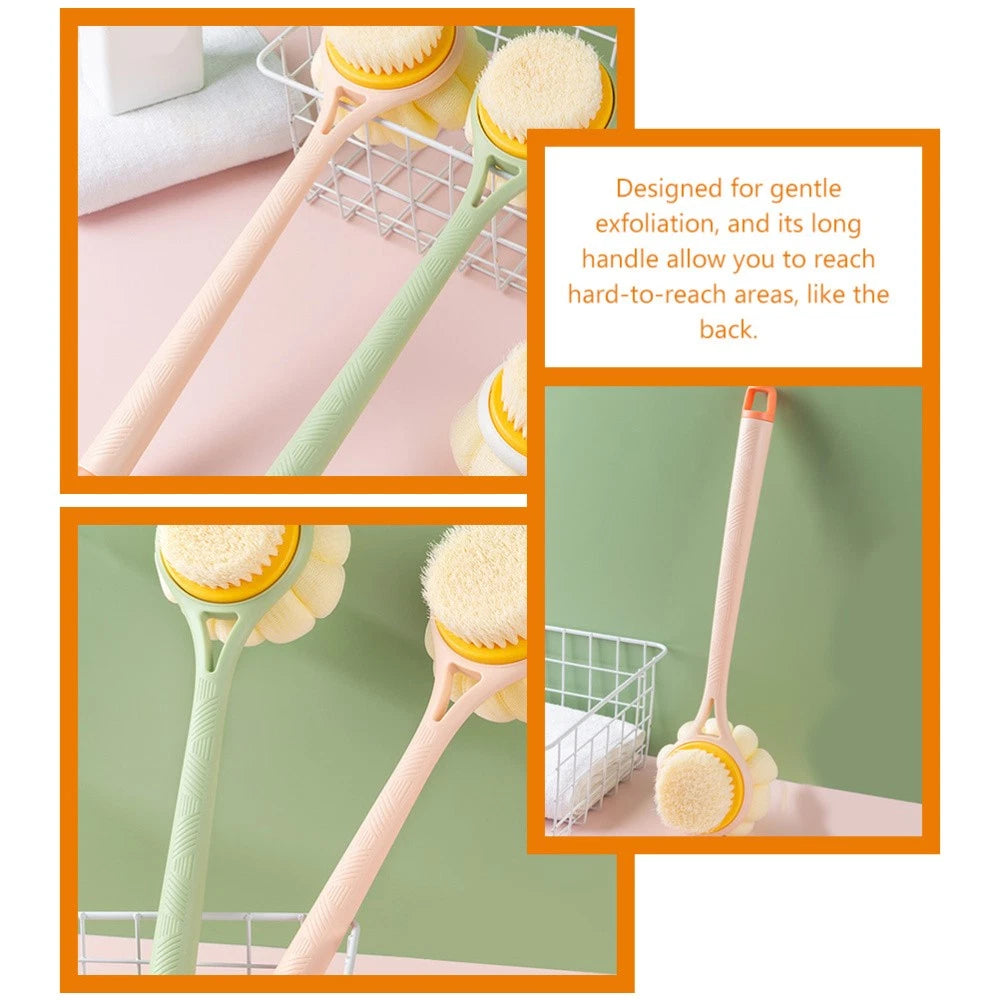 Bath Brush Back Cleaning Scrubber Shower Body Men Exfoliating with Handles