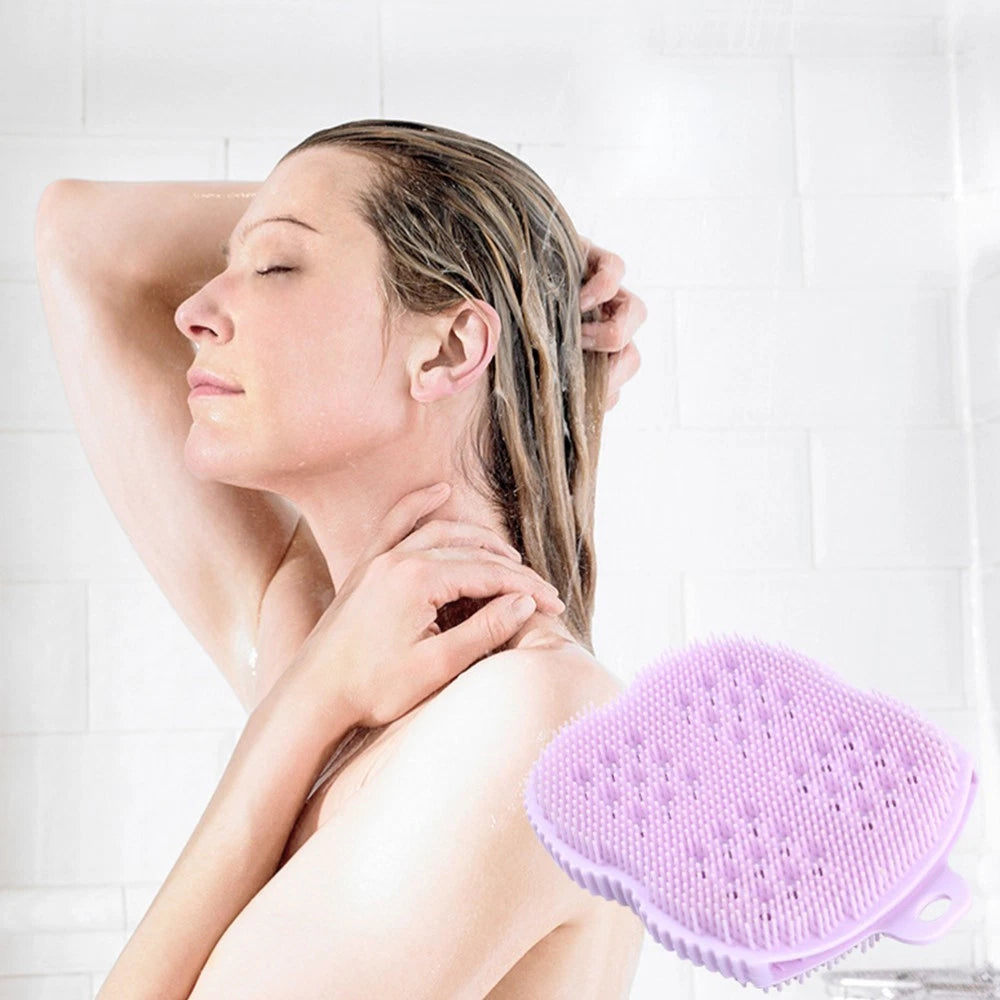 2pcs Shower Brush Practical Massage Brush Creative Bathing Scrubber Body
