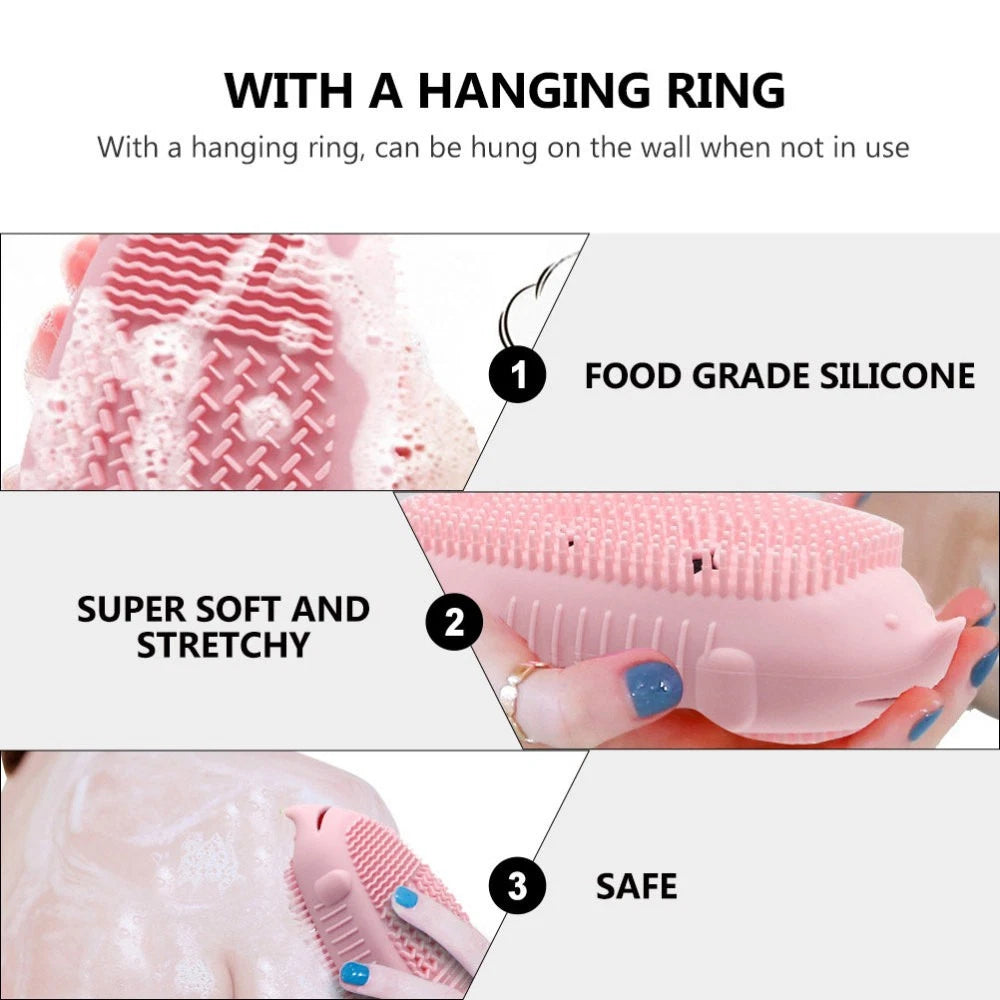 Bath Brush Scrubber Body Baby Child Double Sided Shower Portable