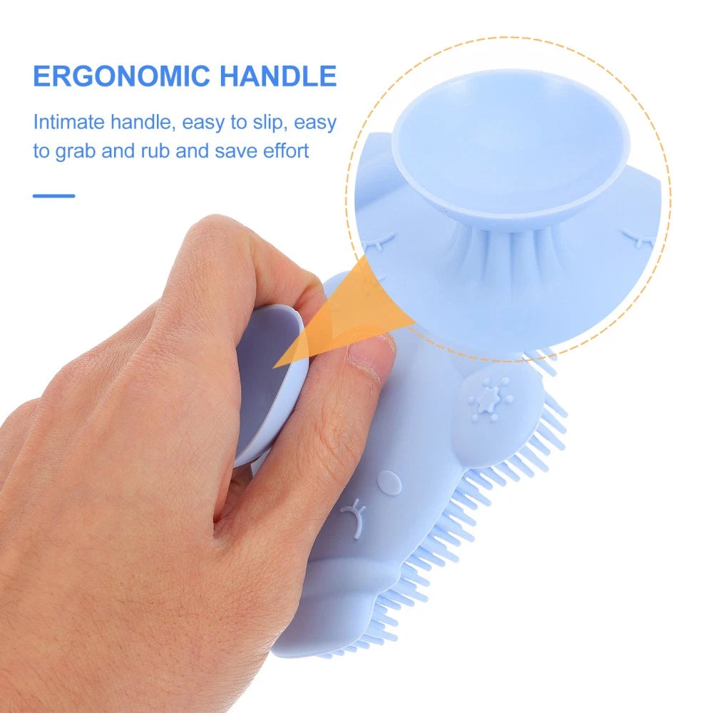 Infant Bath Bathing Scrubber Silicone Infant Shower Brush Bath Brush