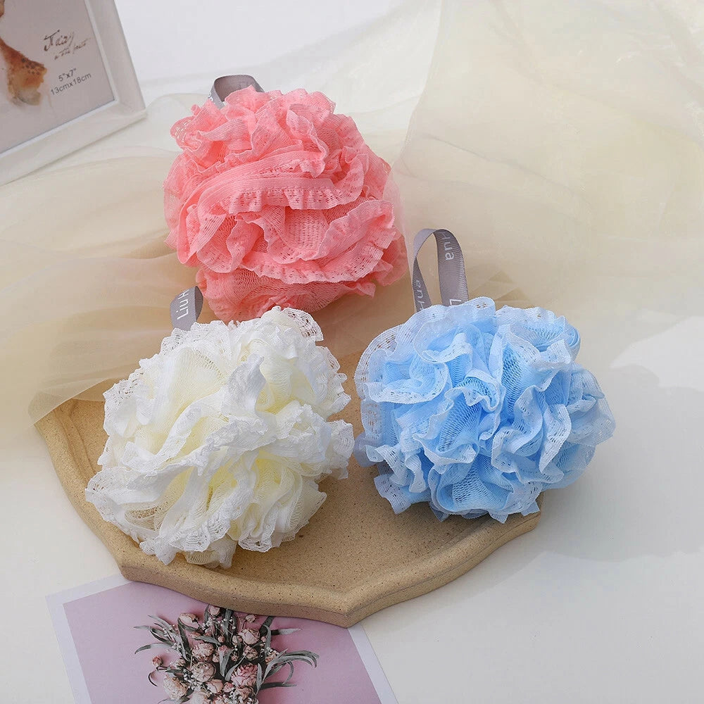 Loofah Ball Mesh Sponge Scrubber Scrunchie Shower Soft Bath Body Brush Buffer AU