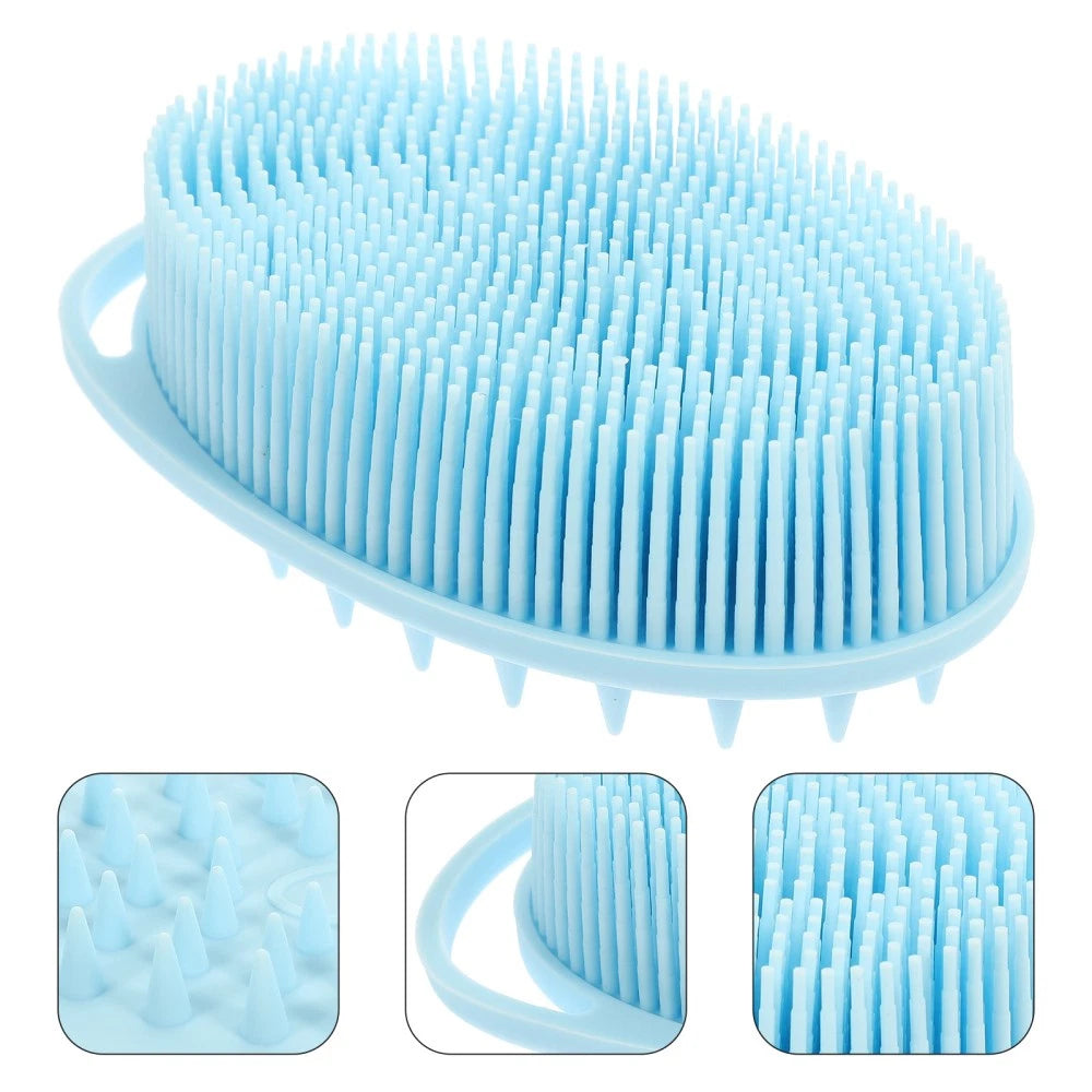 Bath Child Shower Scrubber Soft Double-sided Silicone Cleaning