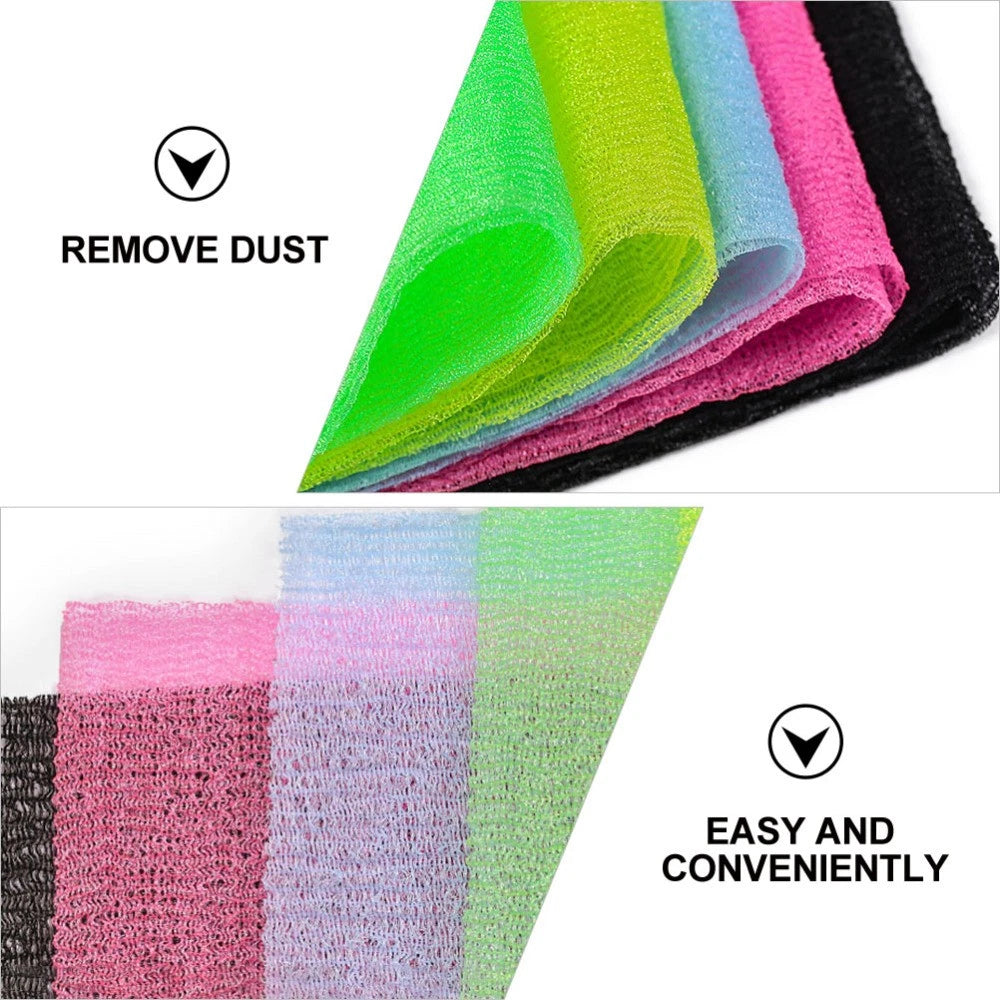5Pcs Bathing Back Scrubber Body Washer Exfoliating Scrubber Brush Long Strap