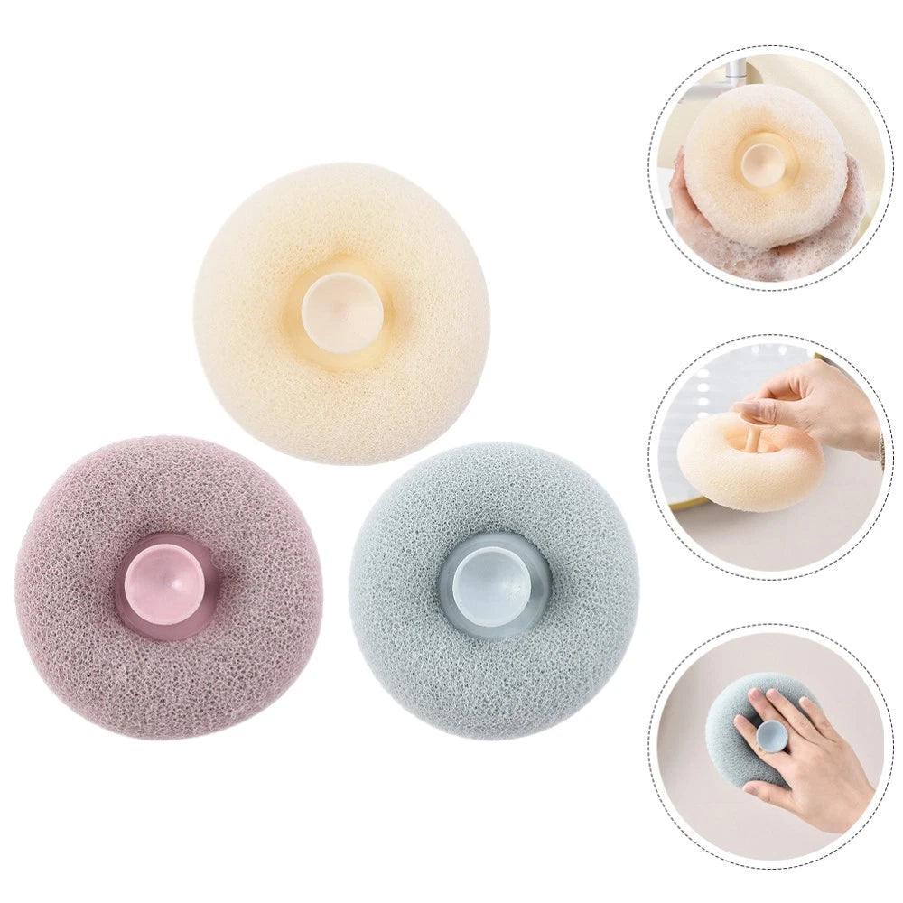 3 Pcs Bath Ball Body Exfoliator Brush Exfoliating Shower Brushes