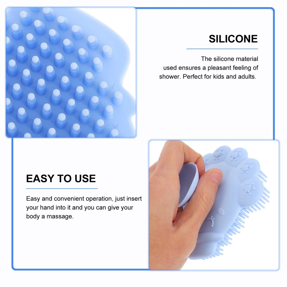 Infant Bath Bathing Scrubber Silicone Infant Shower Brush Bath Brush