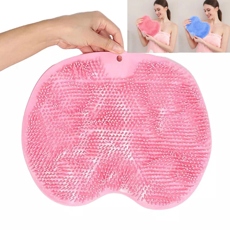 Silicone Rub Back Brush Non-slip Wash Foot Pad  with Sucker Massage Shower Mat