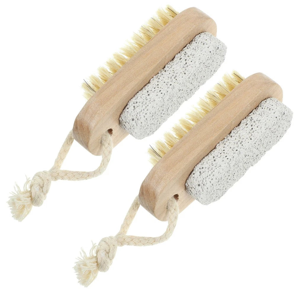 2 Pcs Double-sided Brush of Stepping Foot Scrubber Exfoliating Bath