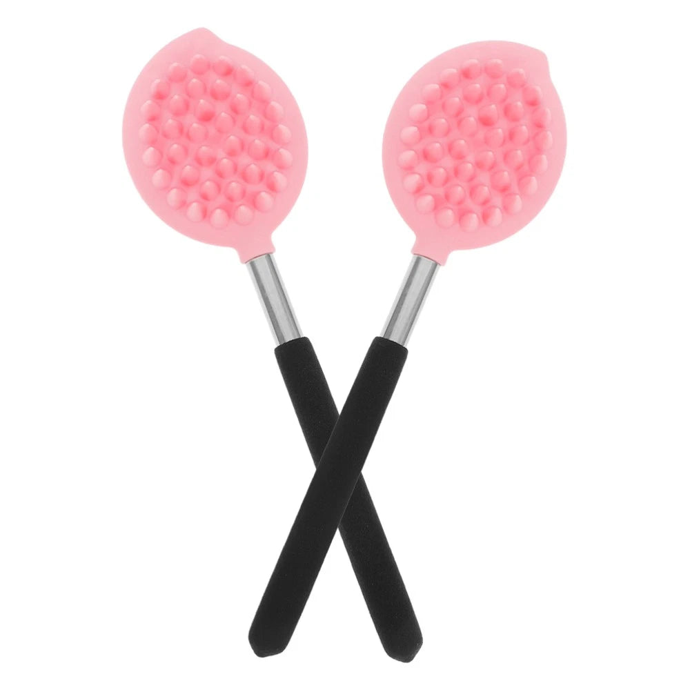 2 Pcs Bath Brush Child Body Bathing Tool Ergonomic Silicone Scrubber