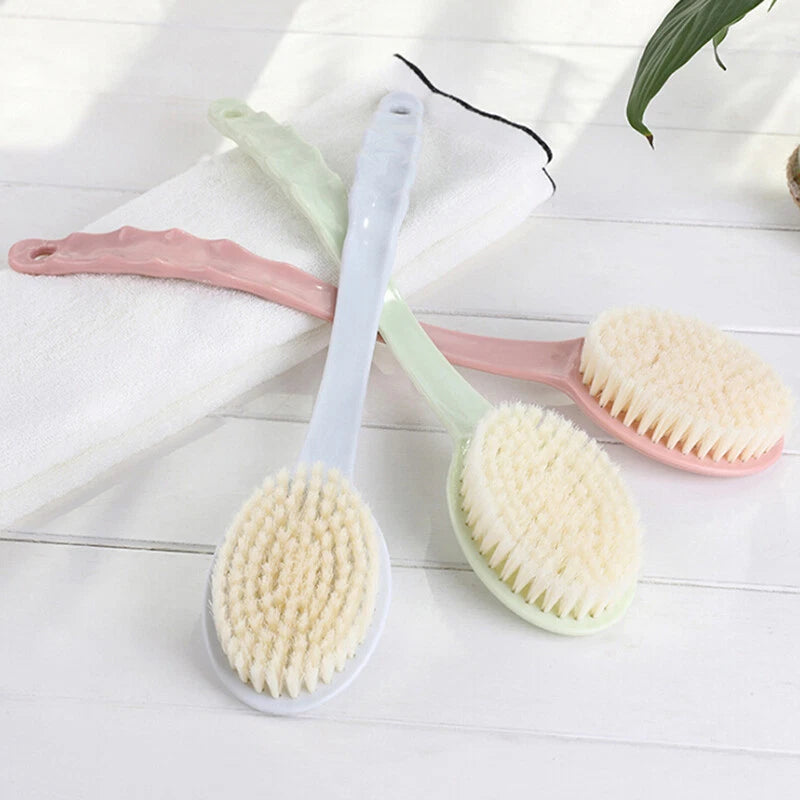 Skin Body Brush Back Scrubber Shower Bathing Cellulite Exfoliating Long HandleKF