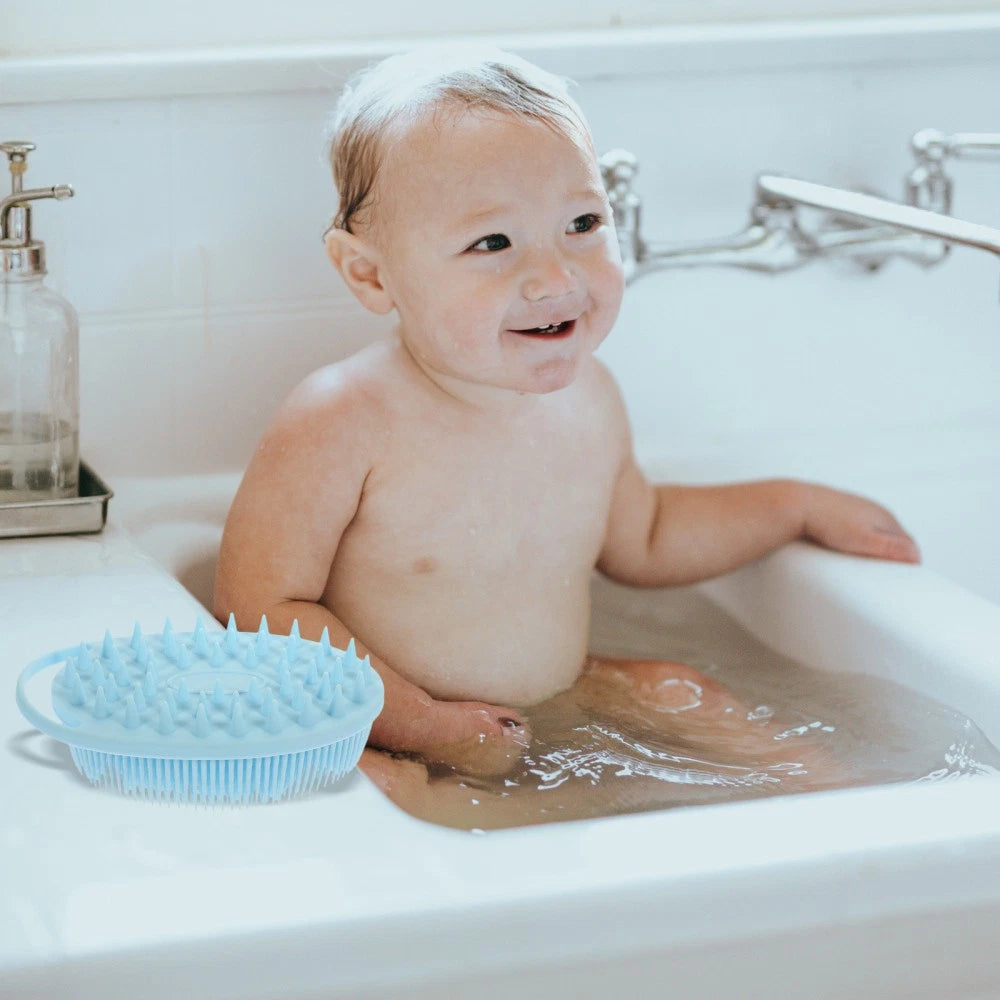 Bath Child Shower Scrubber Soft Double-sided Silicone Cleaning