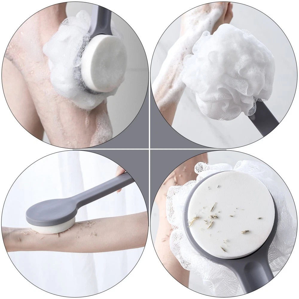 Long Handle Bath Brush Body Exfoliator Scrubber Handled Shower for