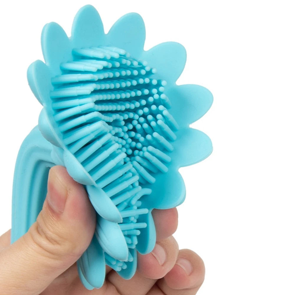 2pcs Shampoo Brush Durable Bath Brush Portable Bath Brush Back Rub Silicone