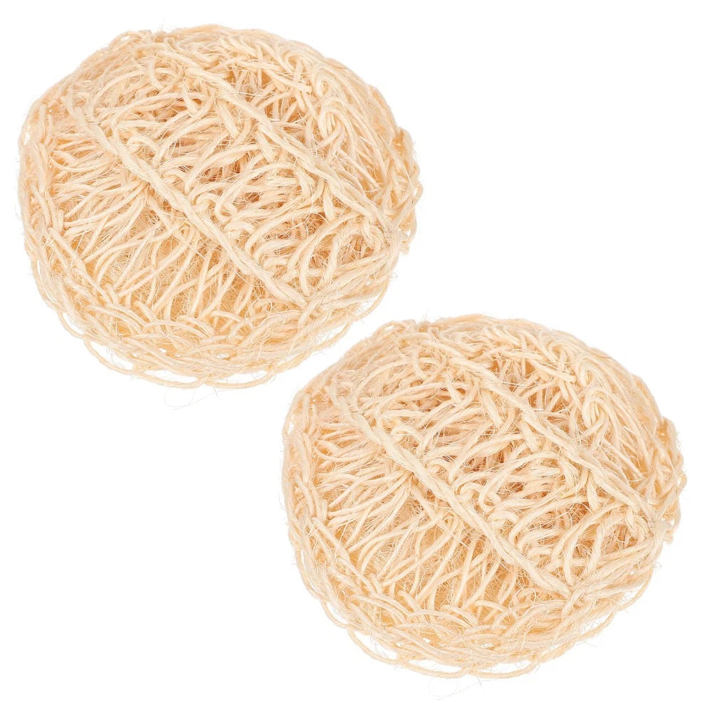 2 Pcs Sisal Bath Brush Man Shower Body Scrubber Bathing Accessories