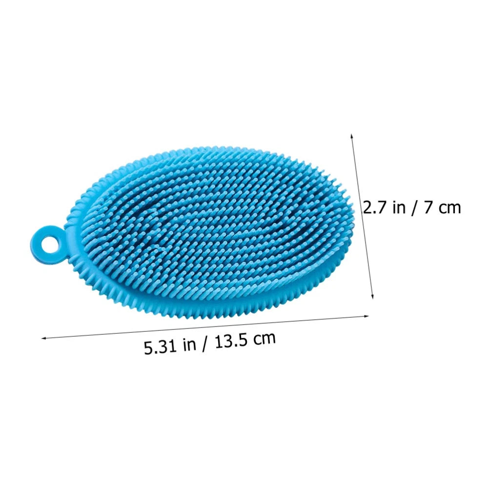 2 Pcs Bath Brush Body Exfoliator Man Newborn Cleaning Silicone Scrubber