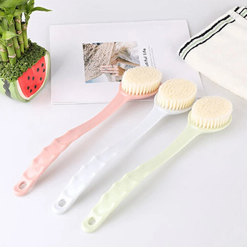 Skin Body Brush Back Scrubber Shower Bathing Cellulite Exfoliating Long HandleKF