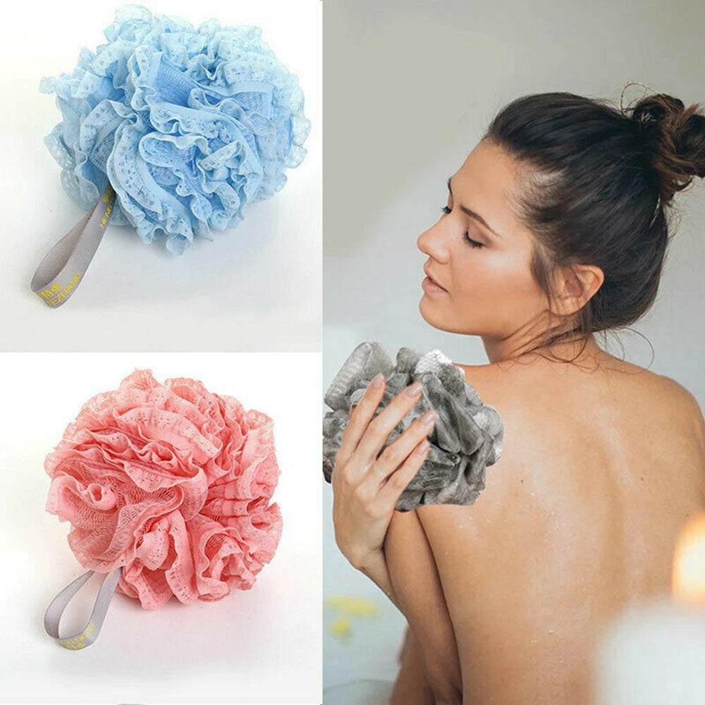 Loofah Ball Mesh Sponge Scrubber Scrunchie Shower Soft Bath Body Brush Buffer AU