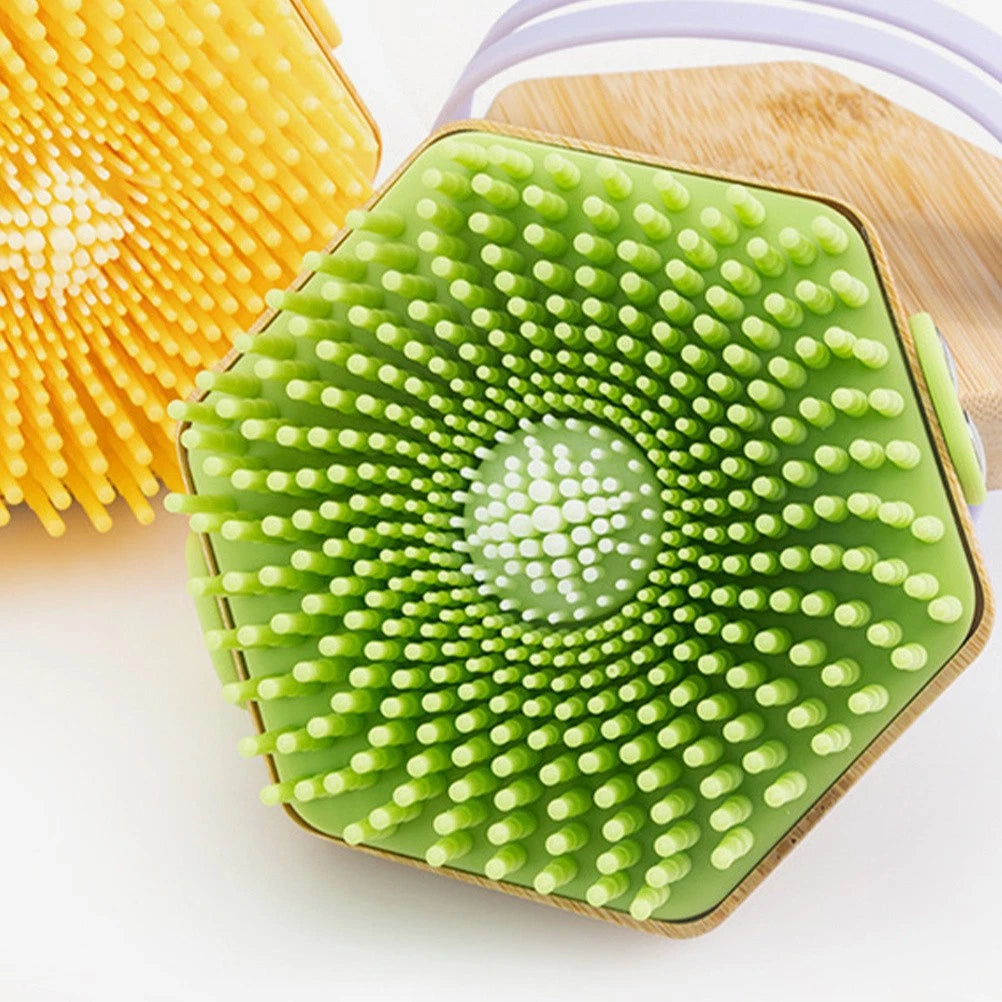 Silicone Bath Brush Bathing Body Shower Scrubber Portable Exfoliator Bath Brush