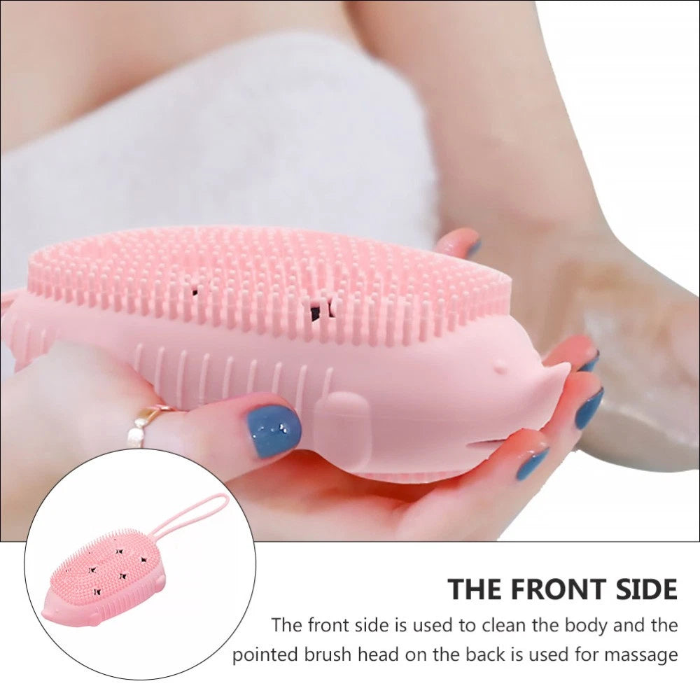 Bath Brush Scrubber Body Baby Child Double Sided Shower Portable