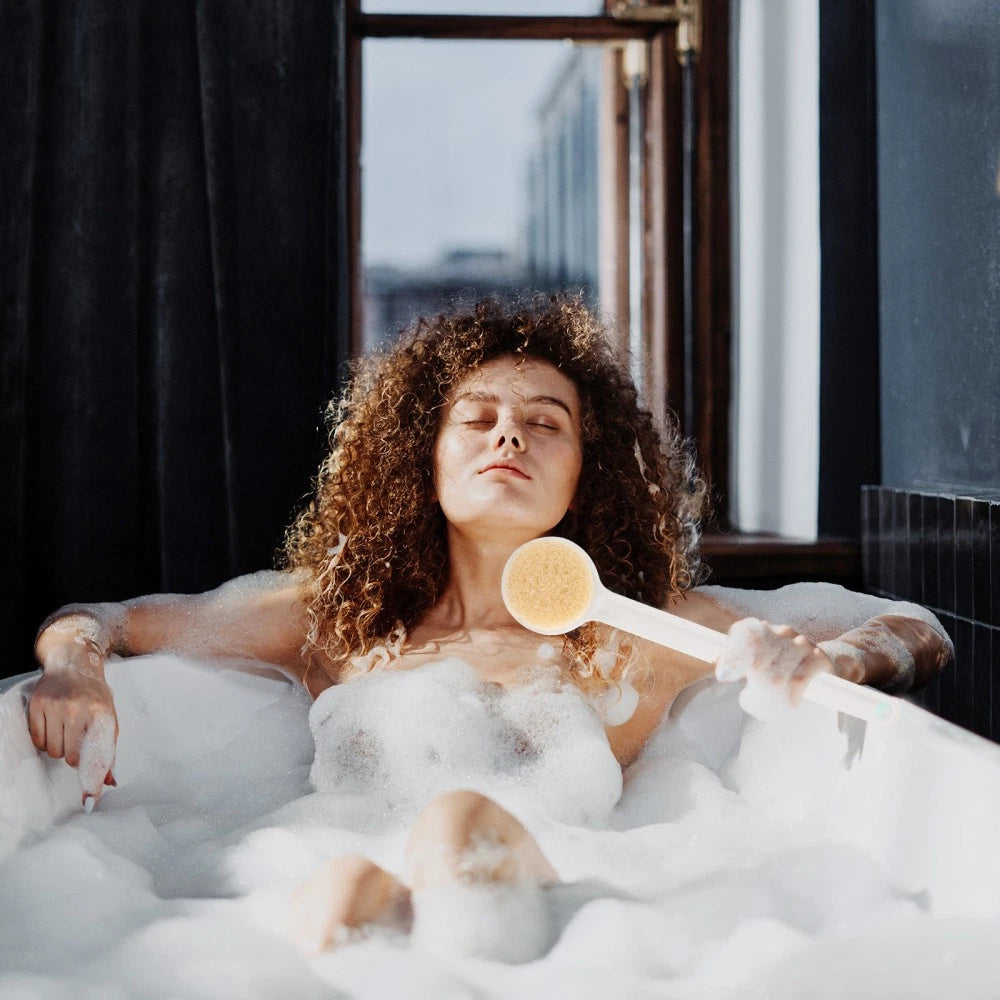 Back Scrubbing Brush Bath Scrubber Body Brushes Long Handles for Elderly