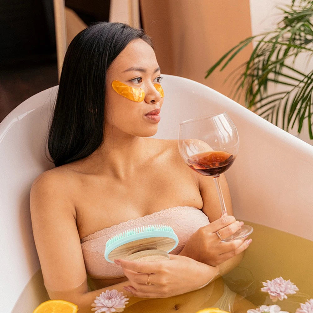 2pcs Silicone Bathing Long Teeth Body Cleaning Brush Mild Body Scrubber Brush