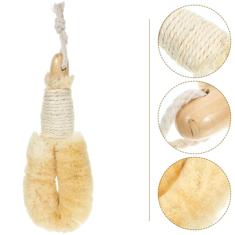Sisal Shower Brush Body Exfoliator Scrubber Exfoliating Back Bath