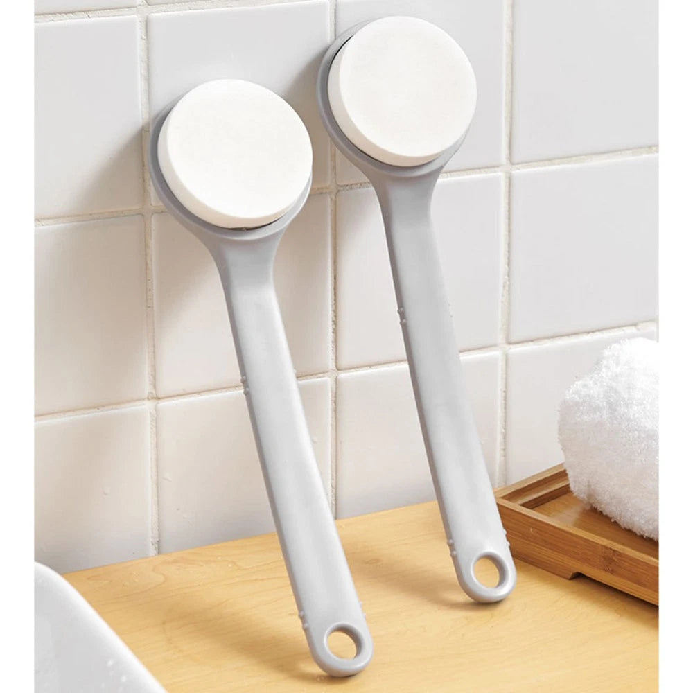 1Pc Sponge Bath Brush with Long Handle Durable Shower Brush Creative Bathing