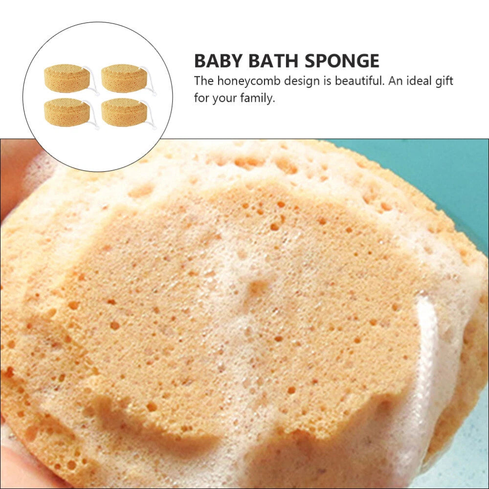 4Pcs Adult Shower Sponge Bath Natural Sea Massaging Household Bathing Brush