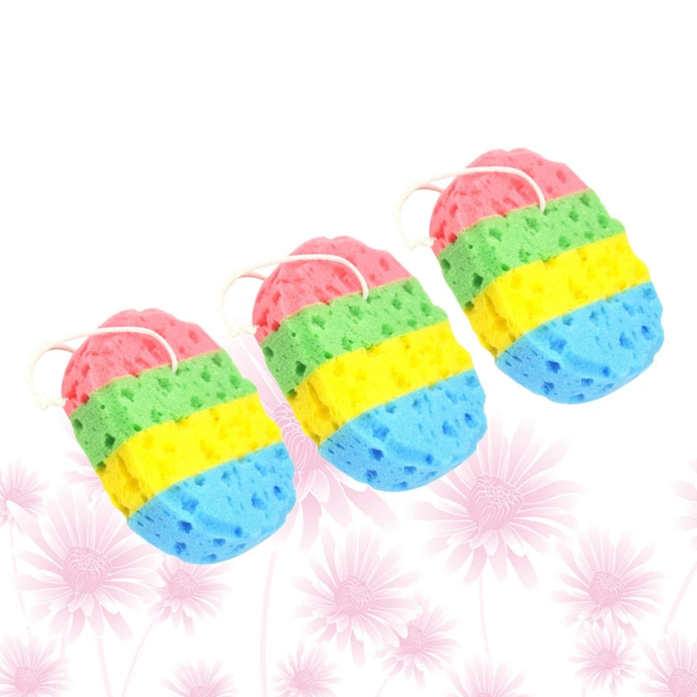3 Pcs Bath Sponge Scrubbing Brush Sponges Scrubbers Bathing Tools