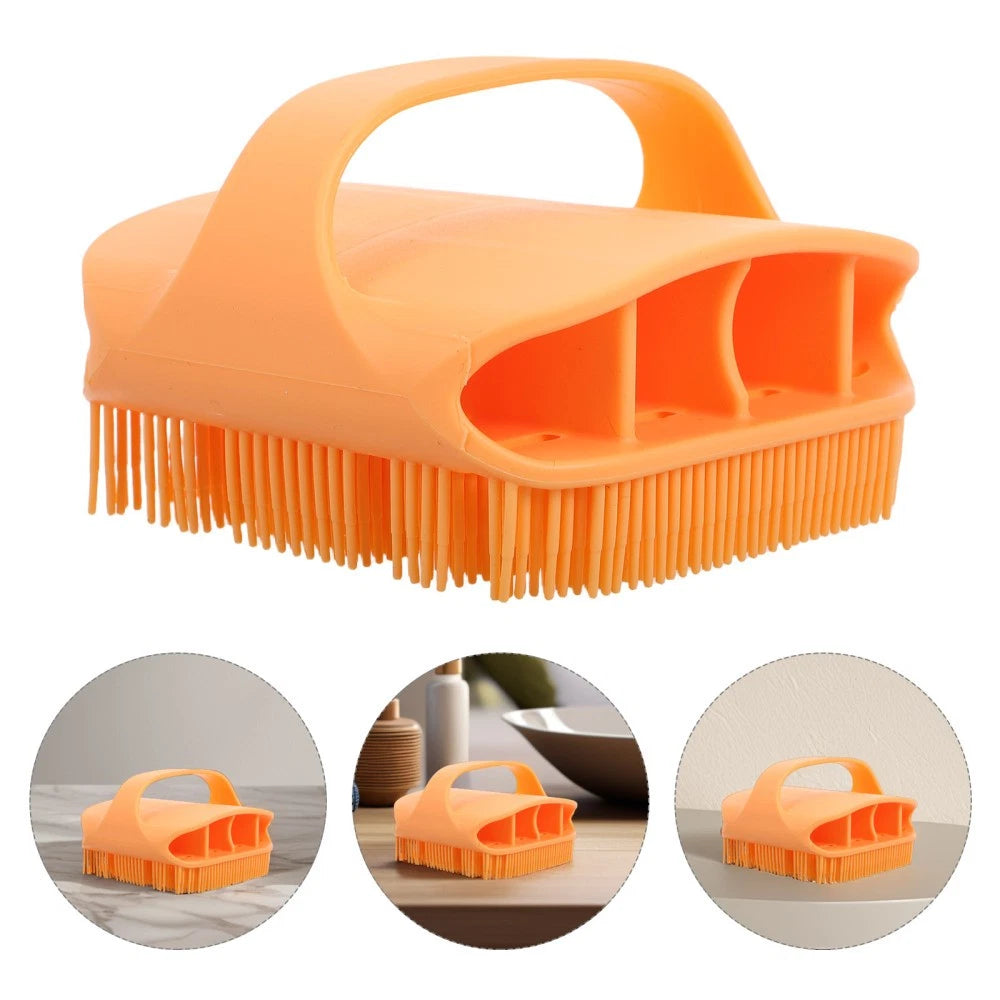 Silicone Bath Massage Brush Man Bathing Back Scrubber for Shower Men
