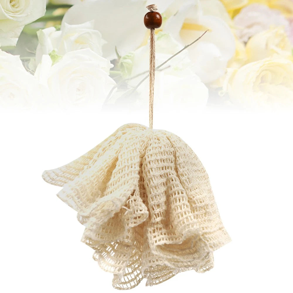 Bath Flower Towel Brush Exfoliating Body Scrubber Mesh Ball Shower