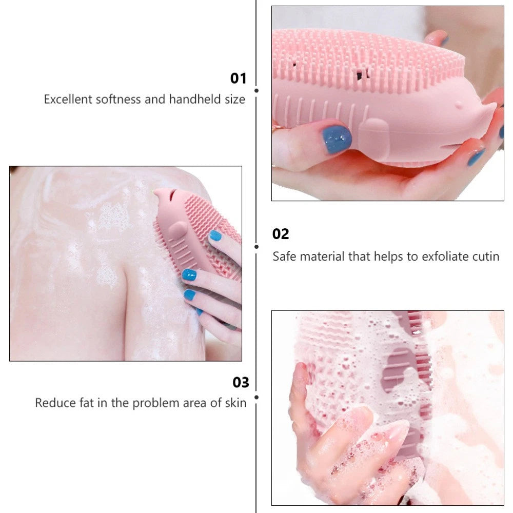 Bath Brush Scrubber Body Baby Child Double Sided Shower Portable
