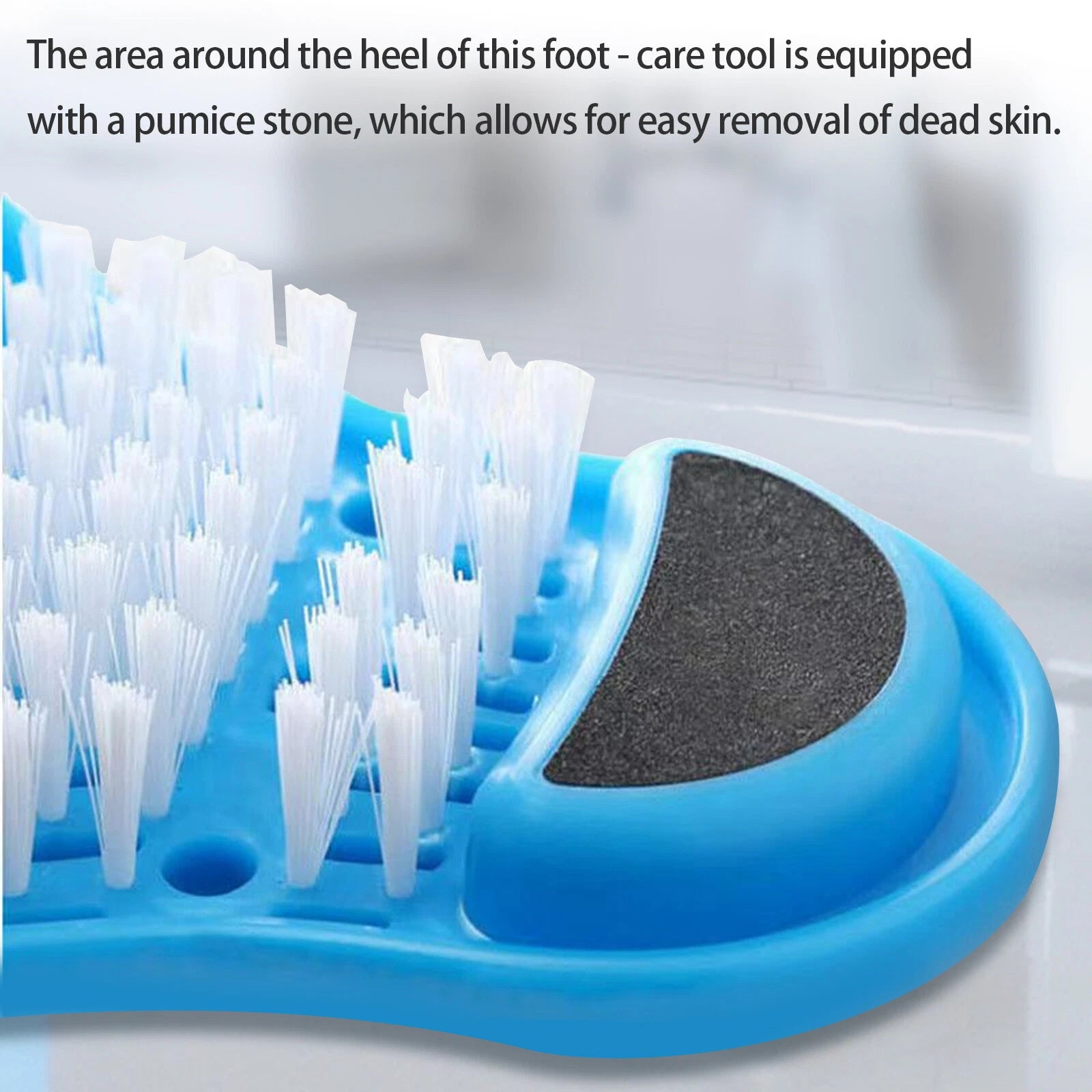 Bath Shower Spa Easy Cleaner Scrub Foot Scrubber Brush Slipper Feet Massage Wash