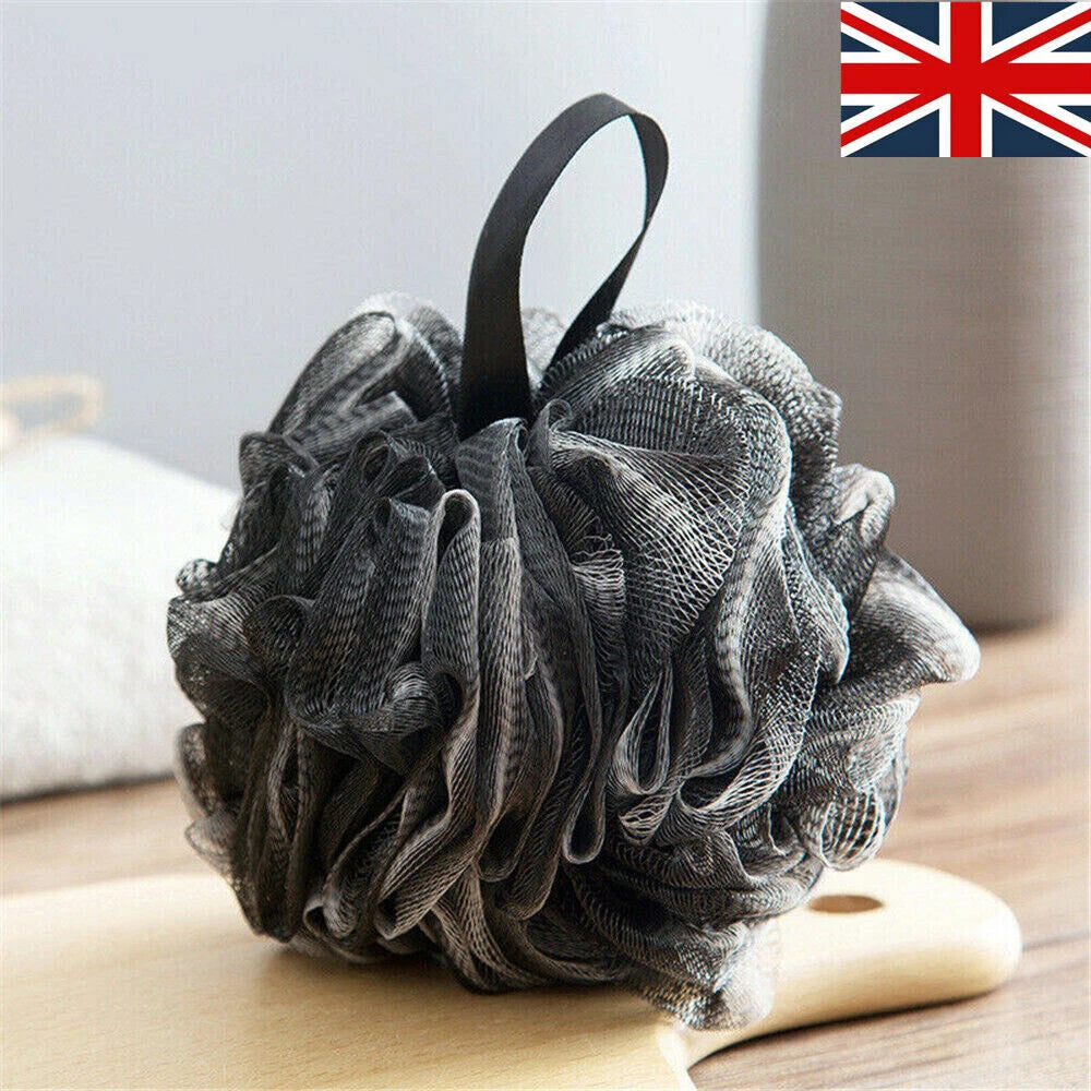 Shower Body Brush Ball Large Scrubber Sponge Exfoliating Puff Bath Mesh Ball-UK