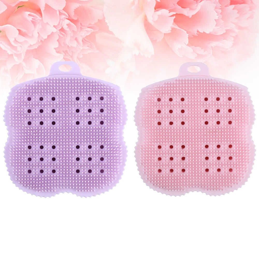 2pcs Shower Brush Practical Massage Brush Creative Bathing Scrubber Body