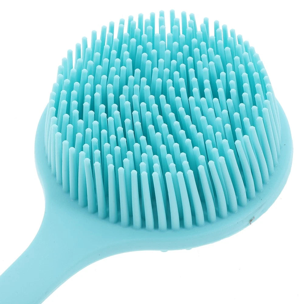 Long Handle Bath Brush Silicone Exfoliator Body Scrubber for Clesning