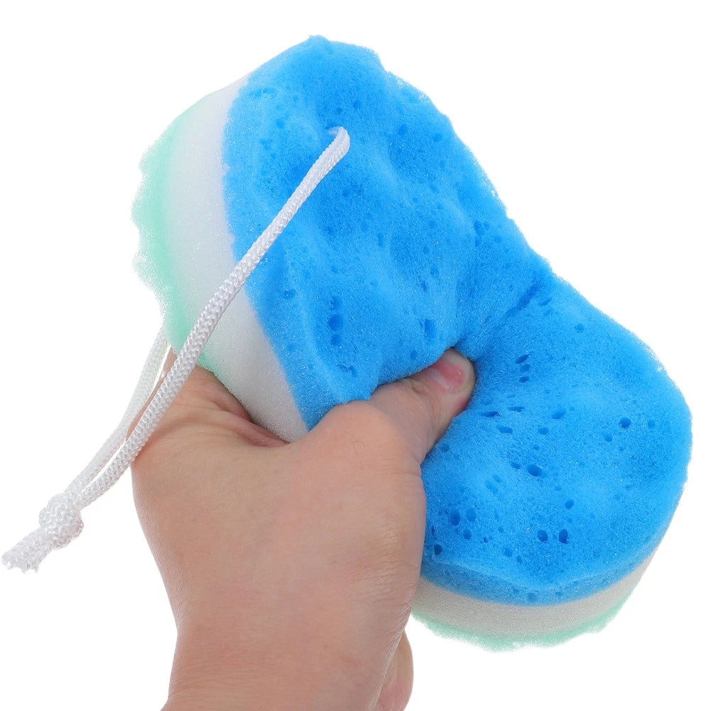 3 Pcs Bath Shower Double Sided Sponge Exfoliating Cleaning Body Scrubber