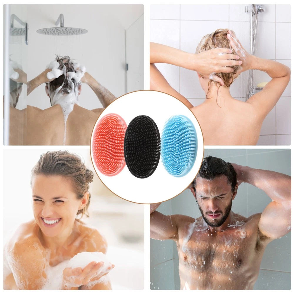 3 Pcs Shampoo Bath Brush Child Handheld Shower Scrubber for Body