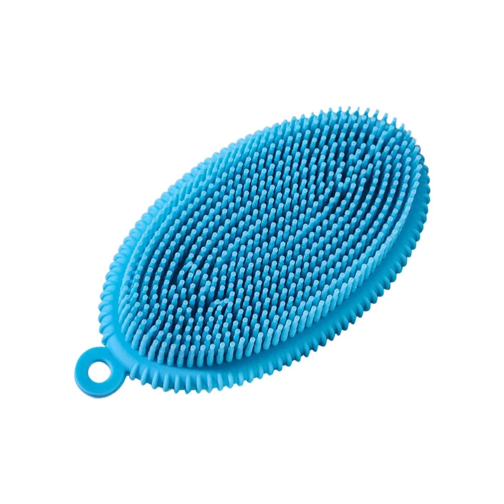 2 Pcs Bath Brush Body Exfoliator Man Newborn Cleaning Silicone Scrubber