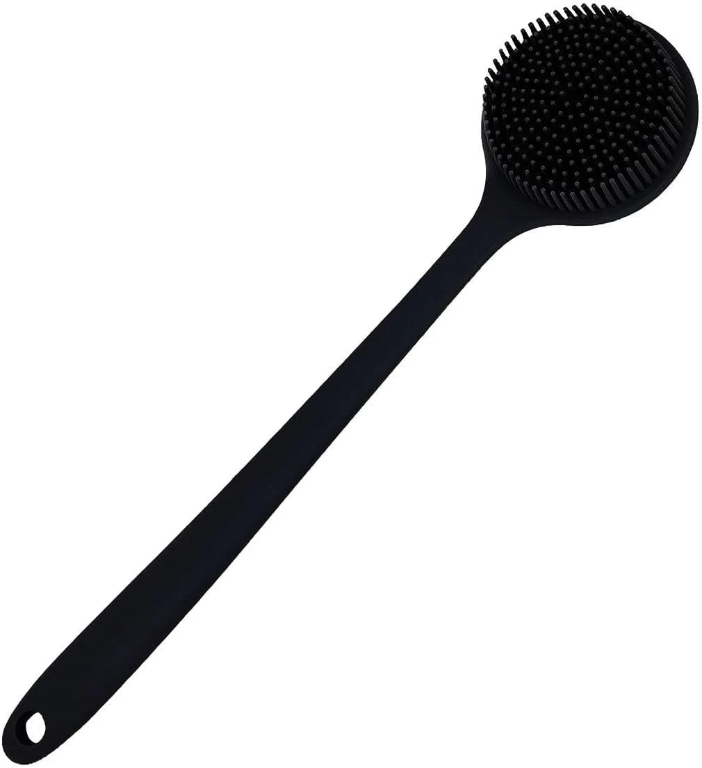 Silicone Body Scrubber, Long Handle Back Scrubber for Body, Shower Srush Back Br