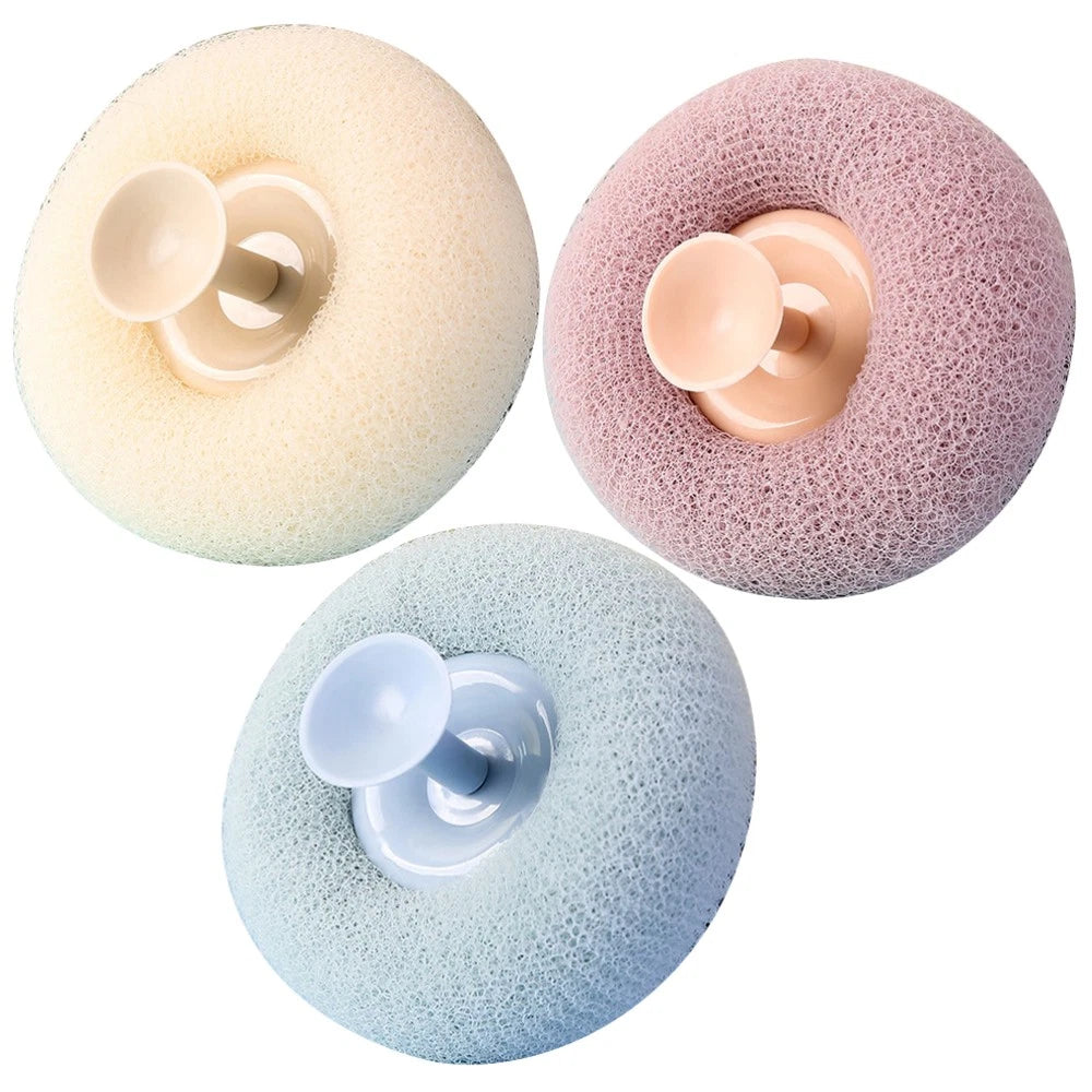 3 Pcs Bath Brush Scrubbers Shower for Mesh Puff Accessories