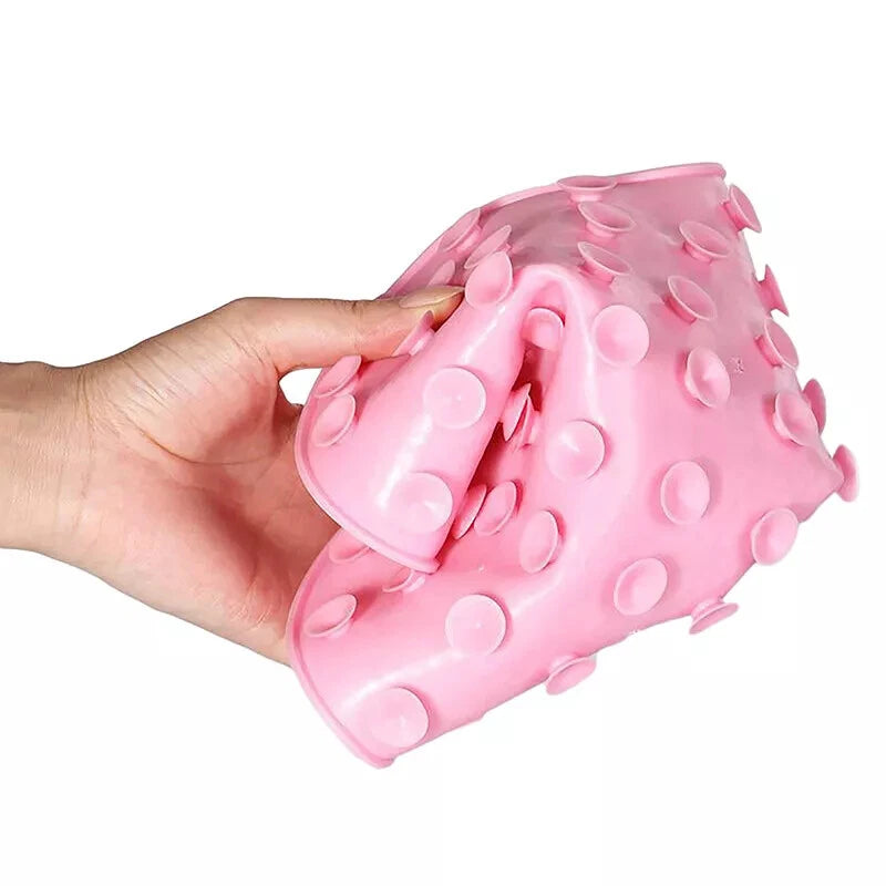 Silicone Rub Back Brush Non-slip Wash Foot Pad  with Sucker Massage Shower Mat