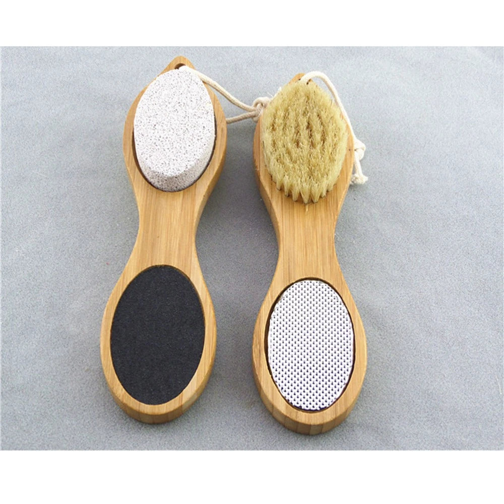 Foot Massage Brush Feet Pads Wooden bath brush Shower brush