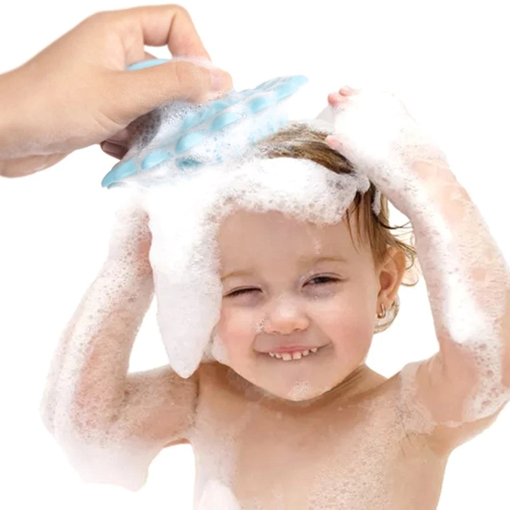 2pcs Shampoo Brush Durable Bath Brush Portable Bath Brush Back Rub Silicone