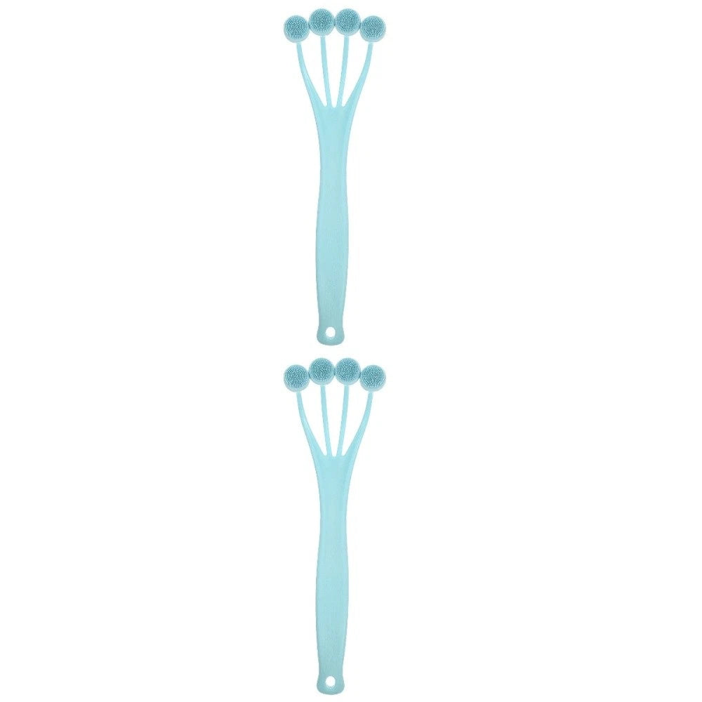 2 Pack Exfoliating Bath Brush Back Scrubber for Shower Miss Long Handle