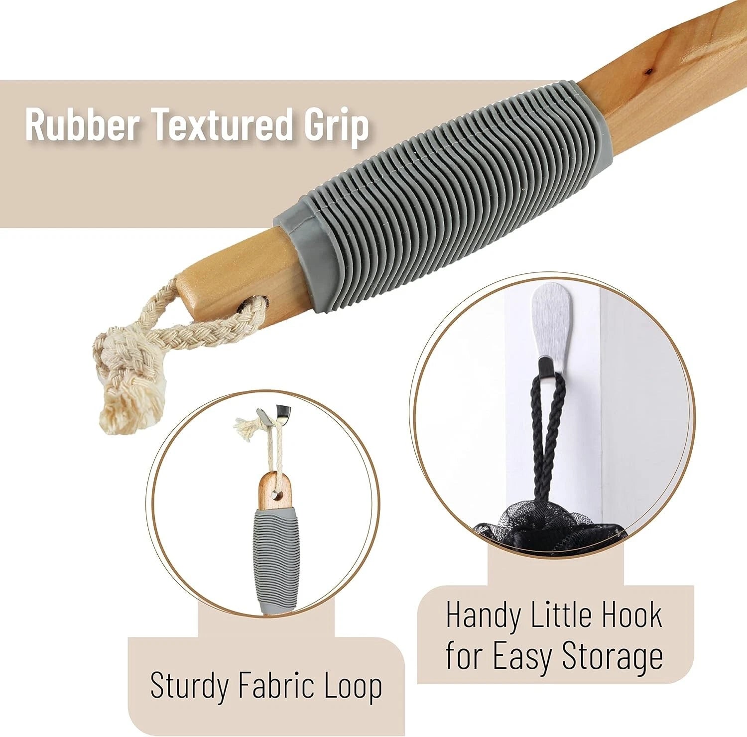 Loofah with Handle Loofah Back Scrubber Back  Loofah Brush on A Stick NEW