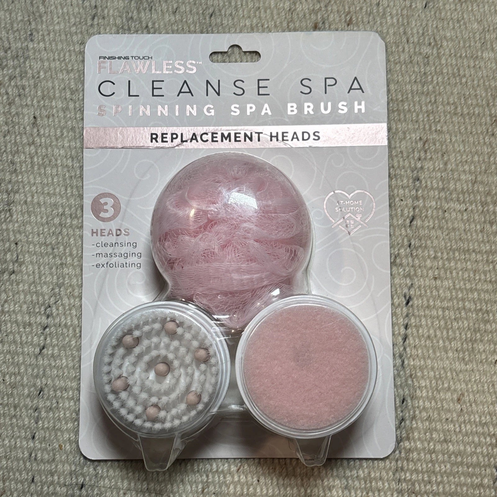 Finishing Touch Flawless SPINNING SPA BRUSH  Replacement Heads 3 - Pack